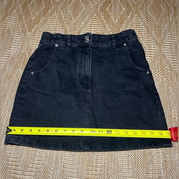 Mango MNG Women's Marion Black Denim Mini Skirt, Size S, Great Condition - Picture 7 of 9